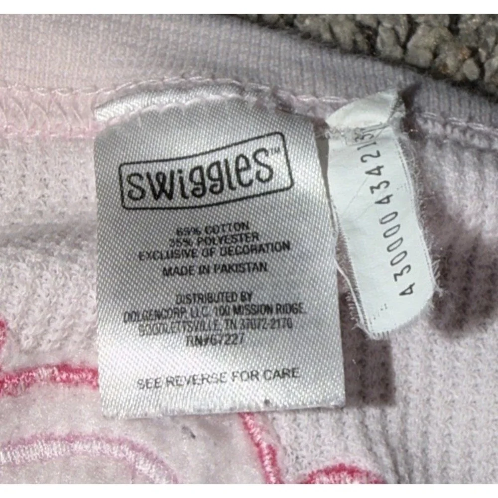 SWIGGLES Baby Blanket Thermal Waffle Weave Pink Elephant Hearts 31